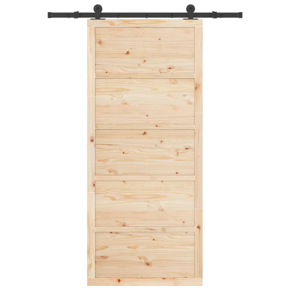 Sliding Door in Solid Pine Wood 80 x 208 cm