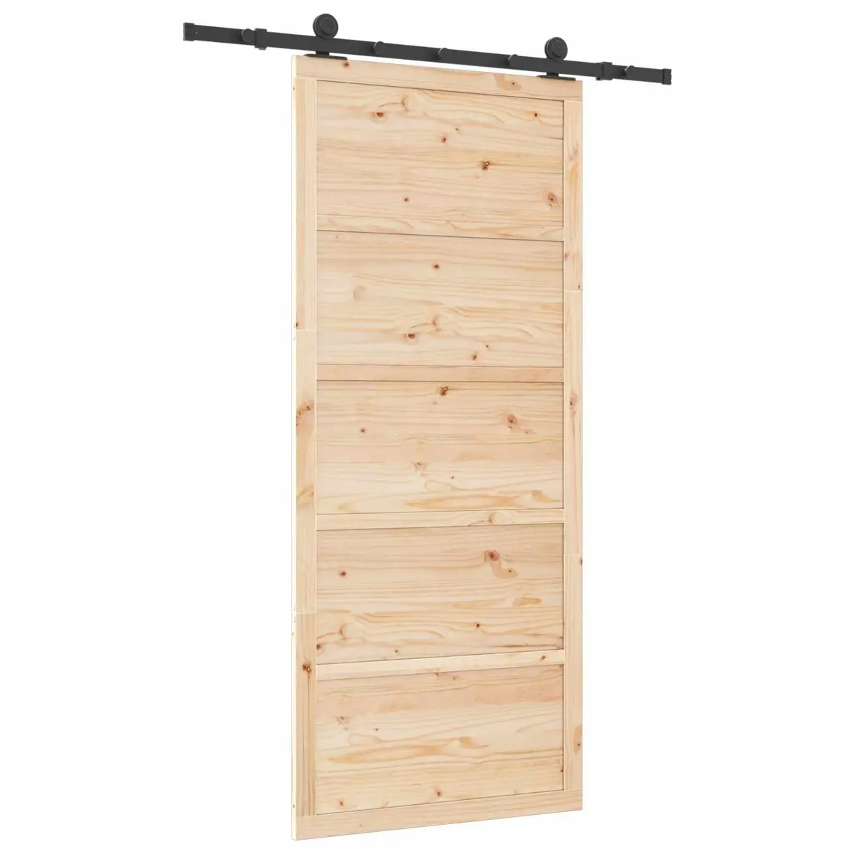 Sliding Door in Solid Pine Wood 80 x 208 cm