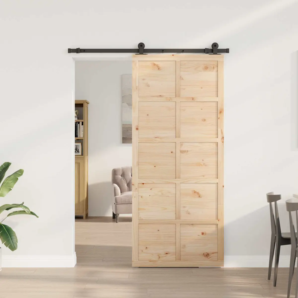 Solid Pine Sliding Door 80 x 208 cm