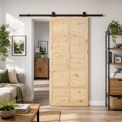 Friendly Solid Pine Wood Sliding Door 80 x 208 cm
