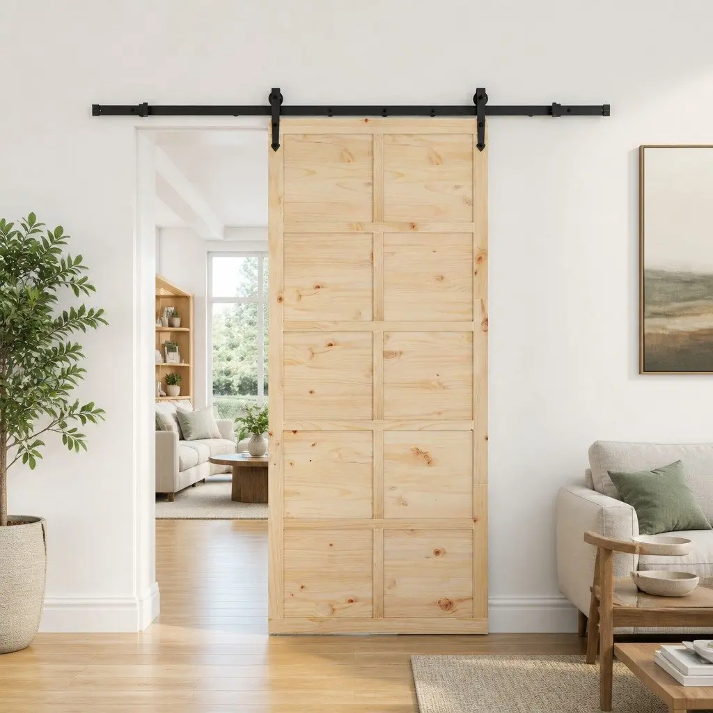 Sliding Door in Solid Pine Wood