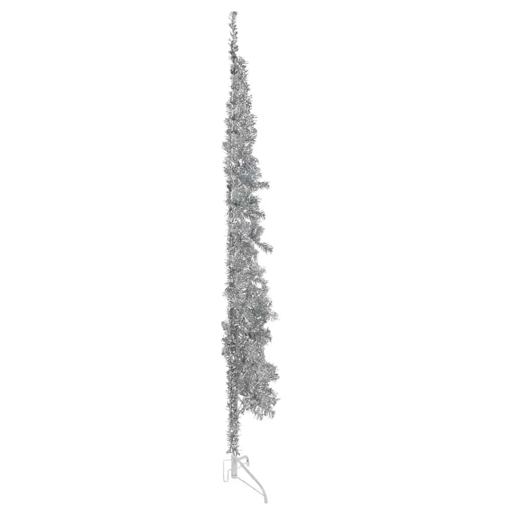 Artificial Half Christmas Tree Slim Silver 240cm