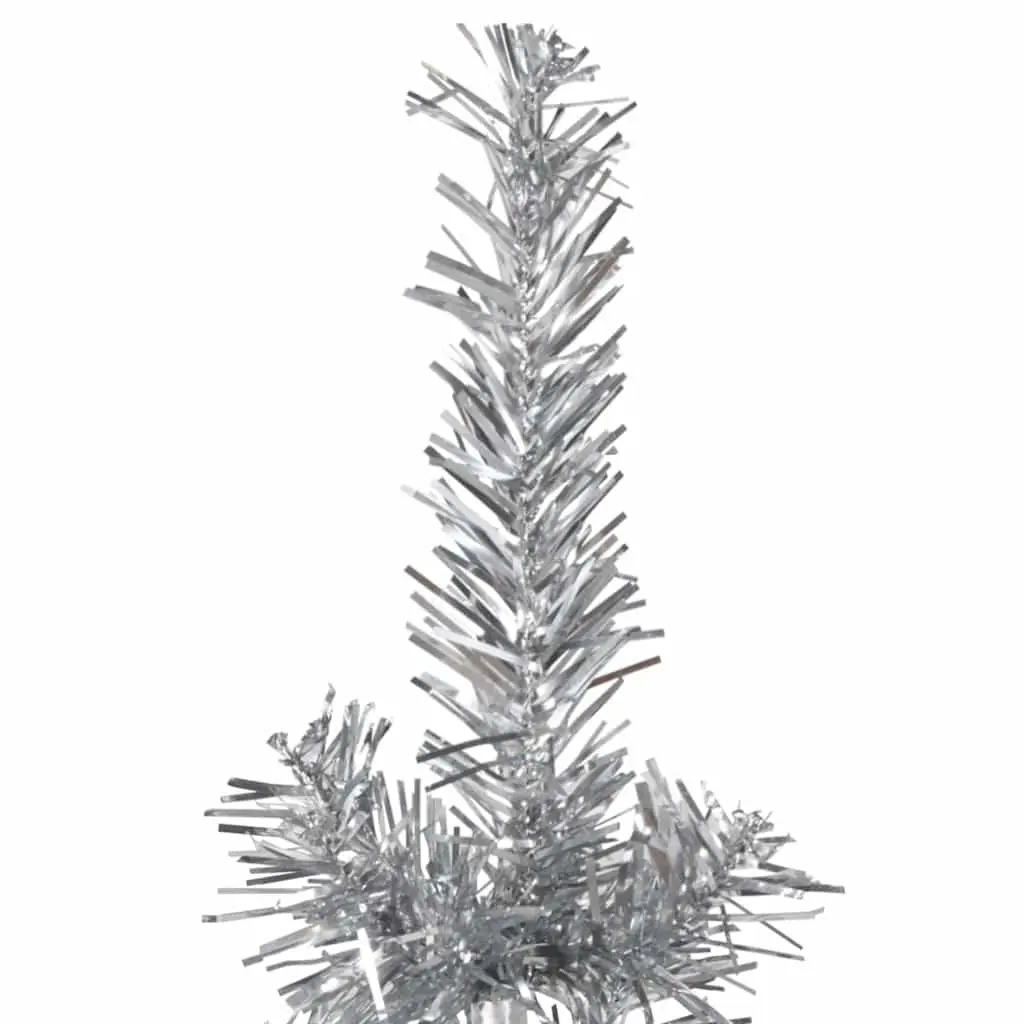 Artificial Half Christmas Tree Slim Silver 240cm