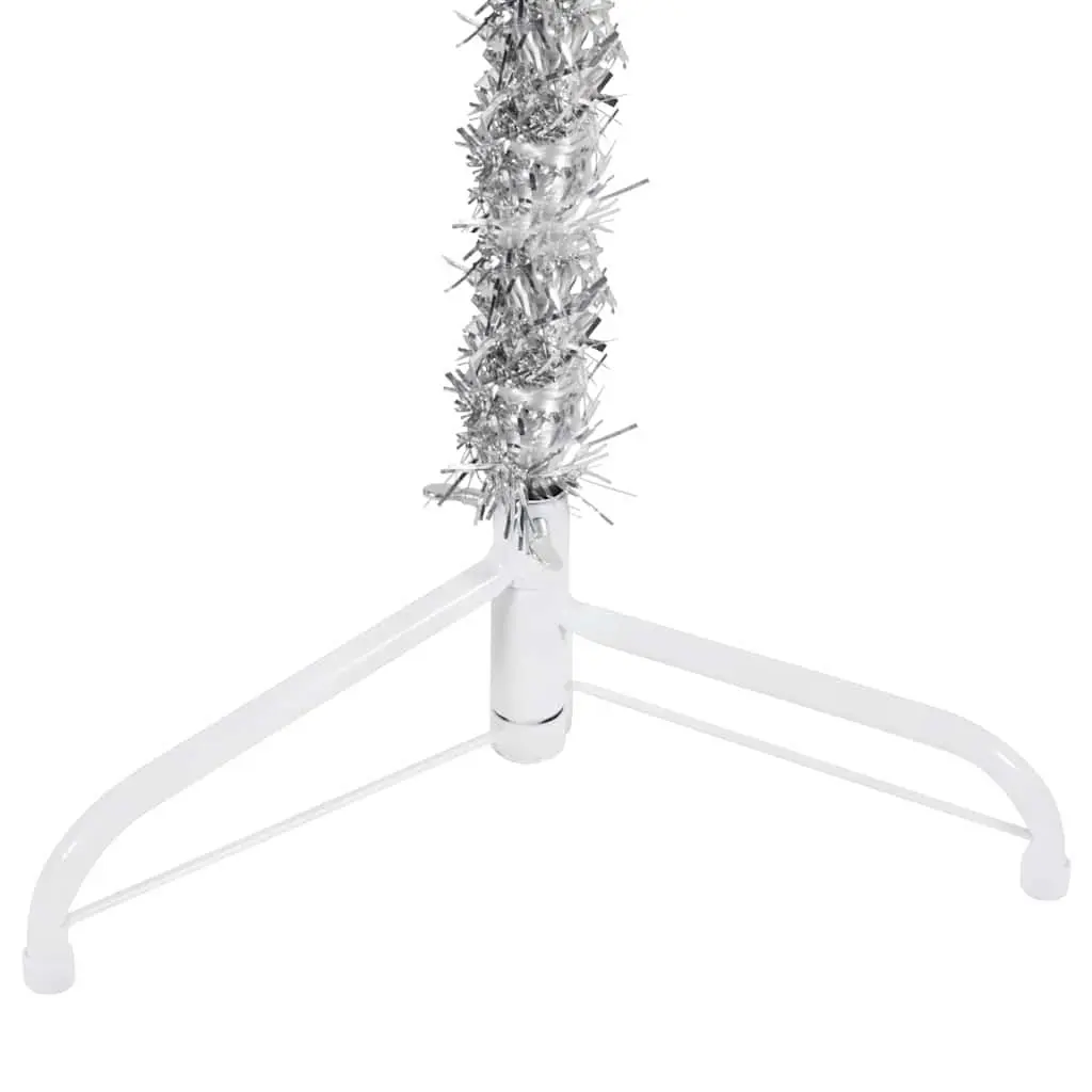 Artificial Half Christmas Tree Slim Silver 240cm