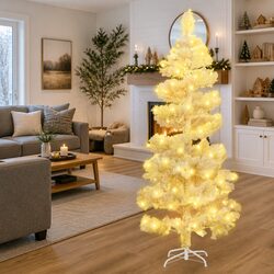 Bring Joy with the 180cm White Swirl Christmas Tree