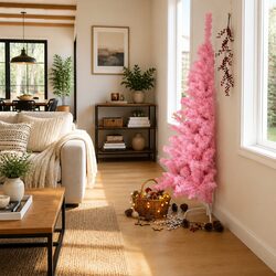 Your Perfect 180cm Pink Half Christmas Tree Awaits