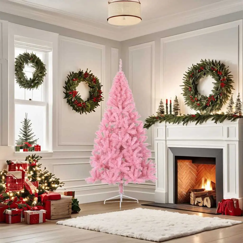 180cm Pink Half Christmas Tree