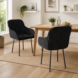 Bring Home Comfort with Black Velvet Dining Chairs