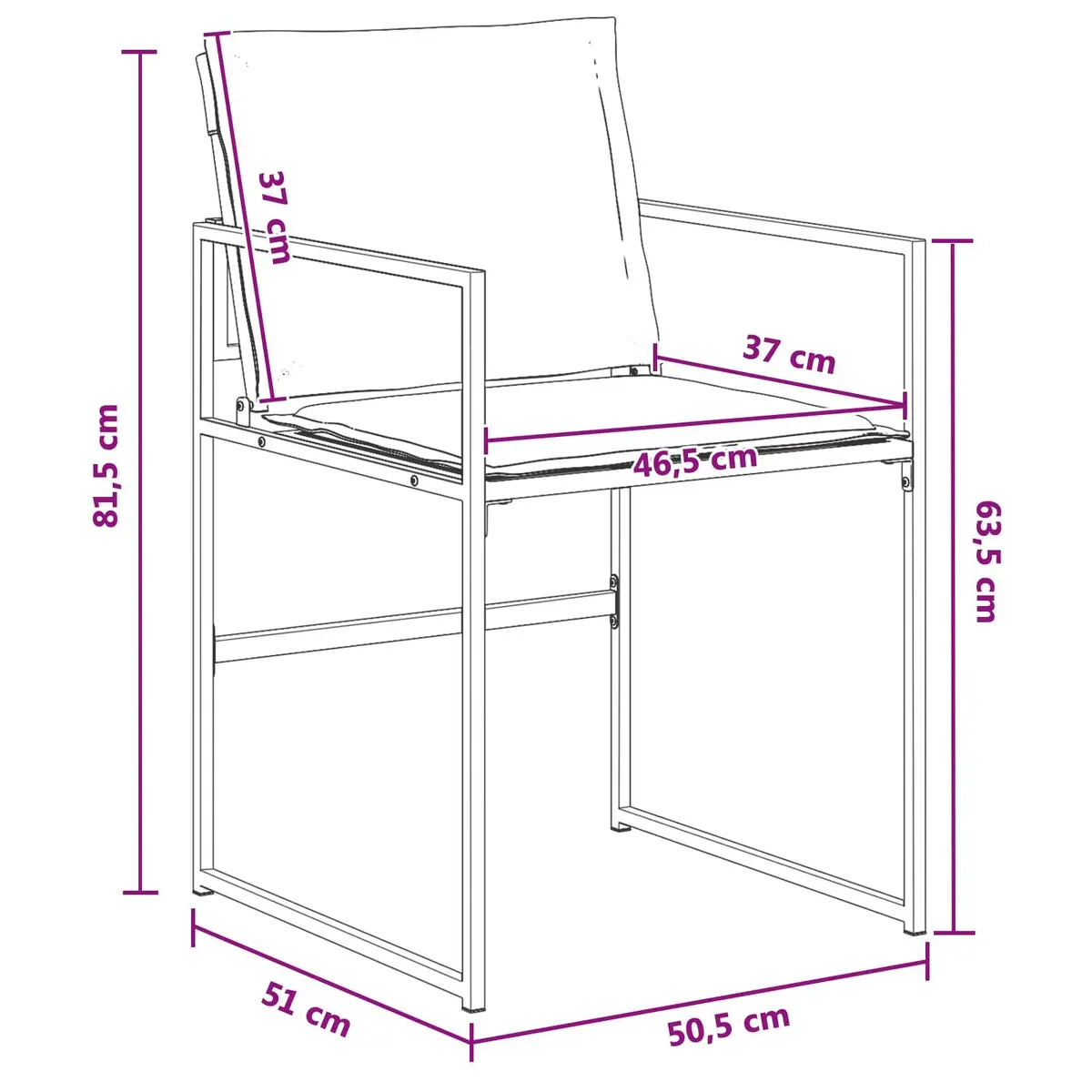 Outdoor Dining Set 5 Piece Black Steel Frame Tempered Glass Table and Textilene Fabric Chairs