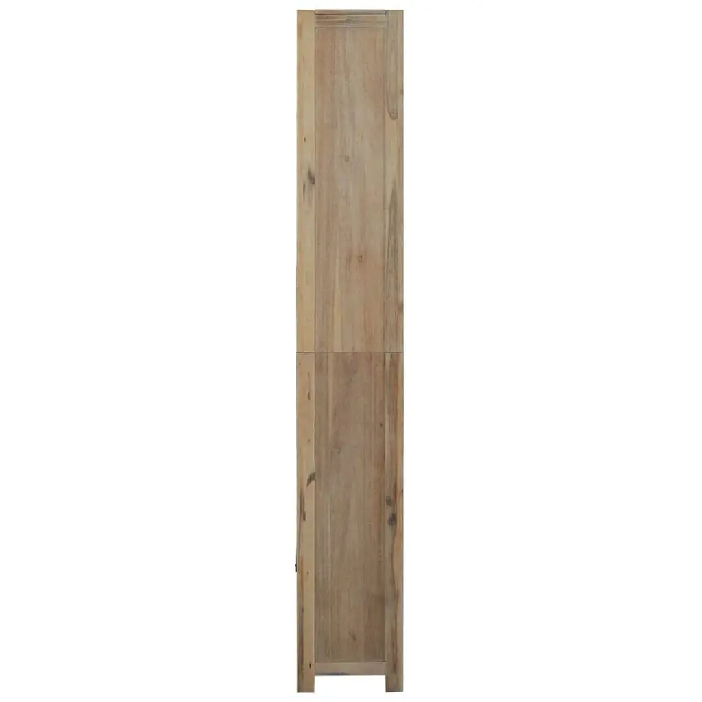 7-Tier Wooden Bookcase Rustic Acacia Brown 80x30x200cm Storage Organiser