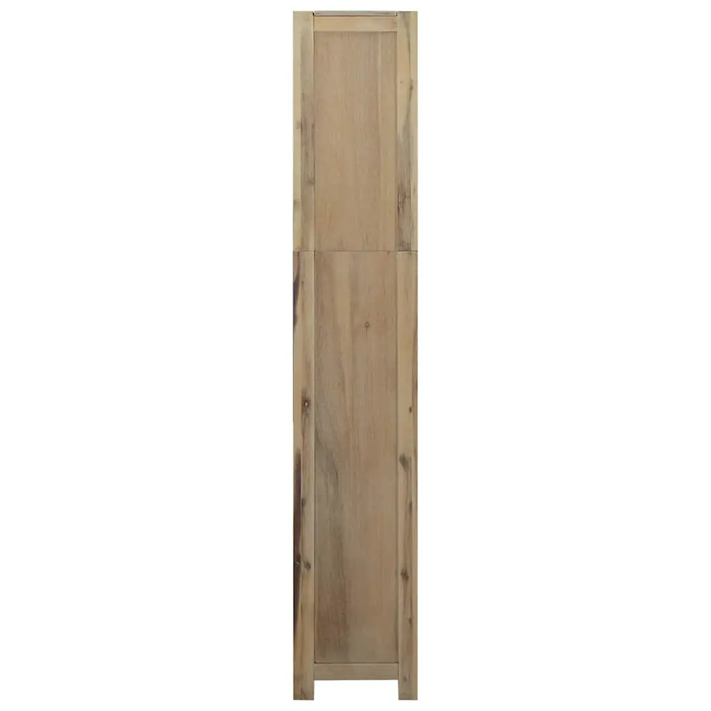 Solid Wood Bookcase 6 Shelves Rustic Acacia Brown 80x30x170cm Storage Display Furniture