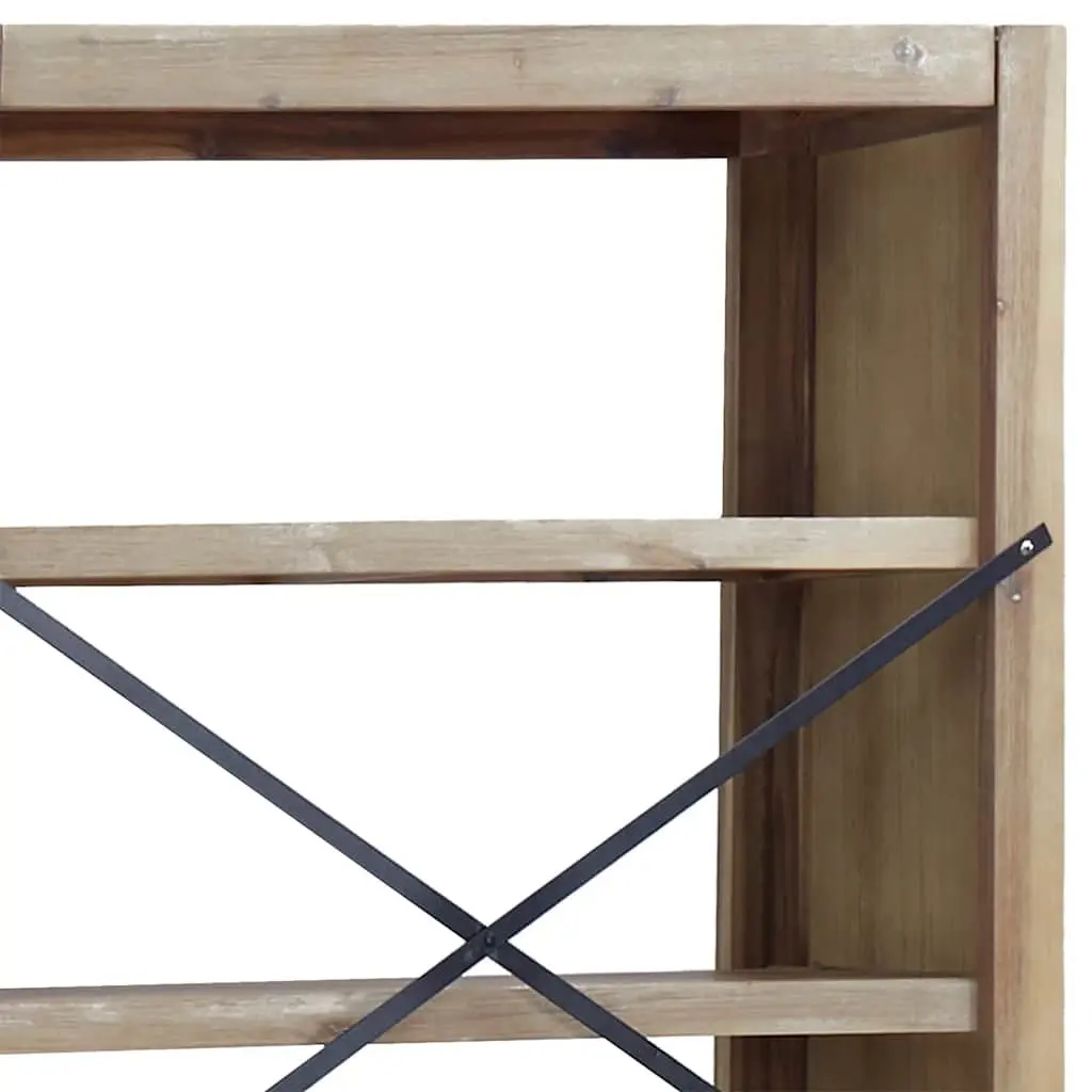 Solid Wood Bookcase 6 Shelves Rustic Acacia Brown 80x30x170cm Storage Display Furniture