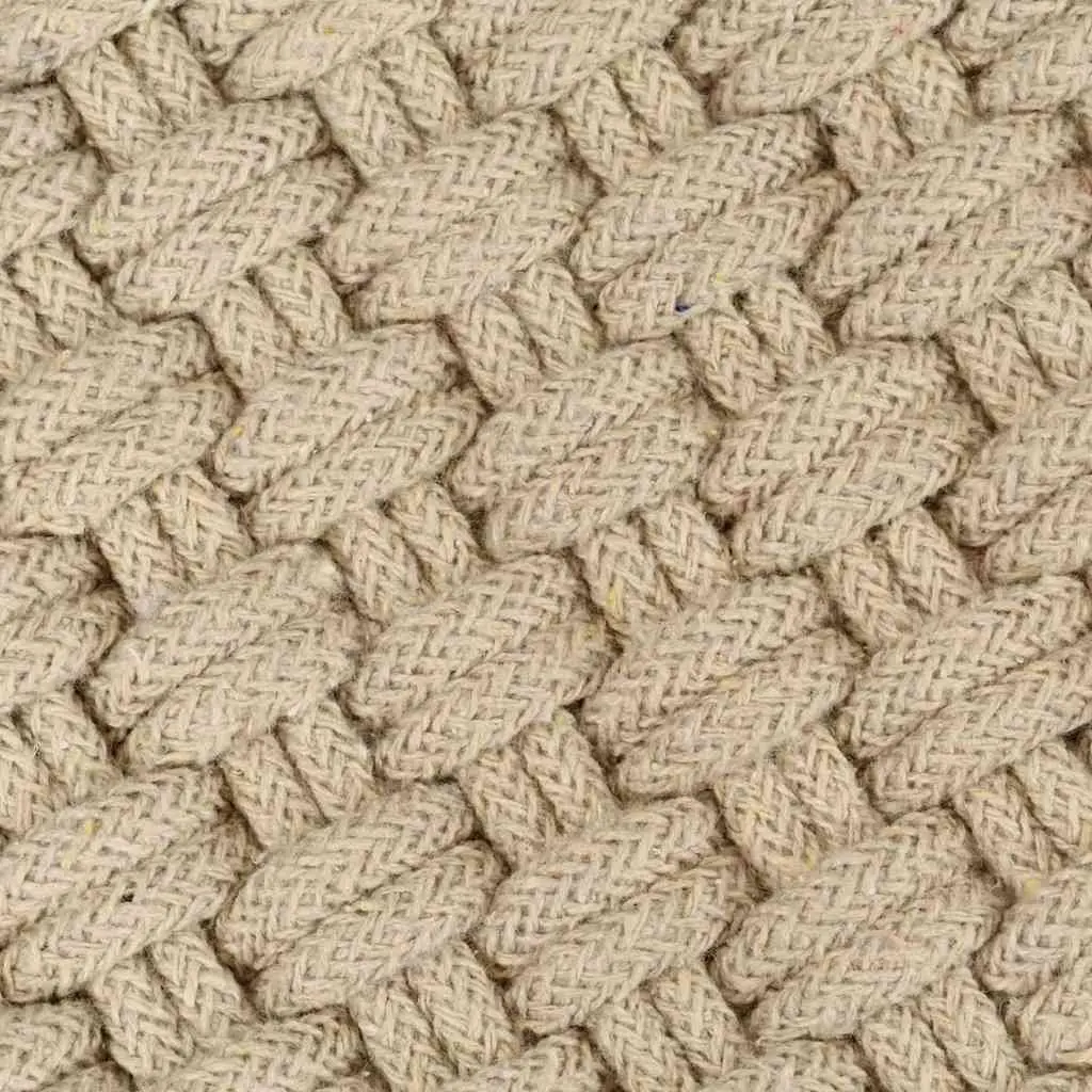 Cotton Rope Woven Rug Rectangular Brown 160x230 cm Natural Soft Floor Mat