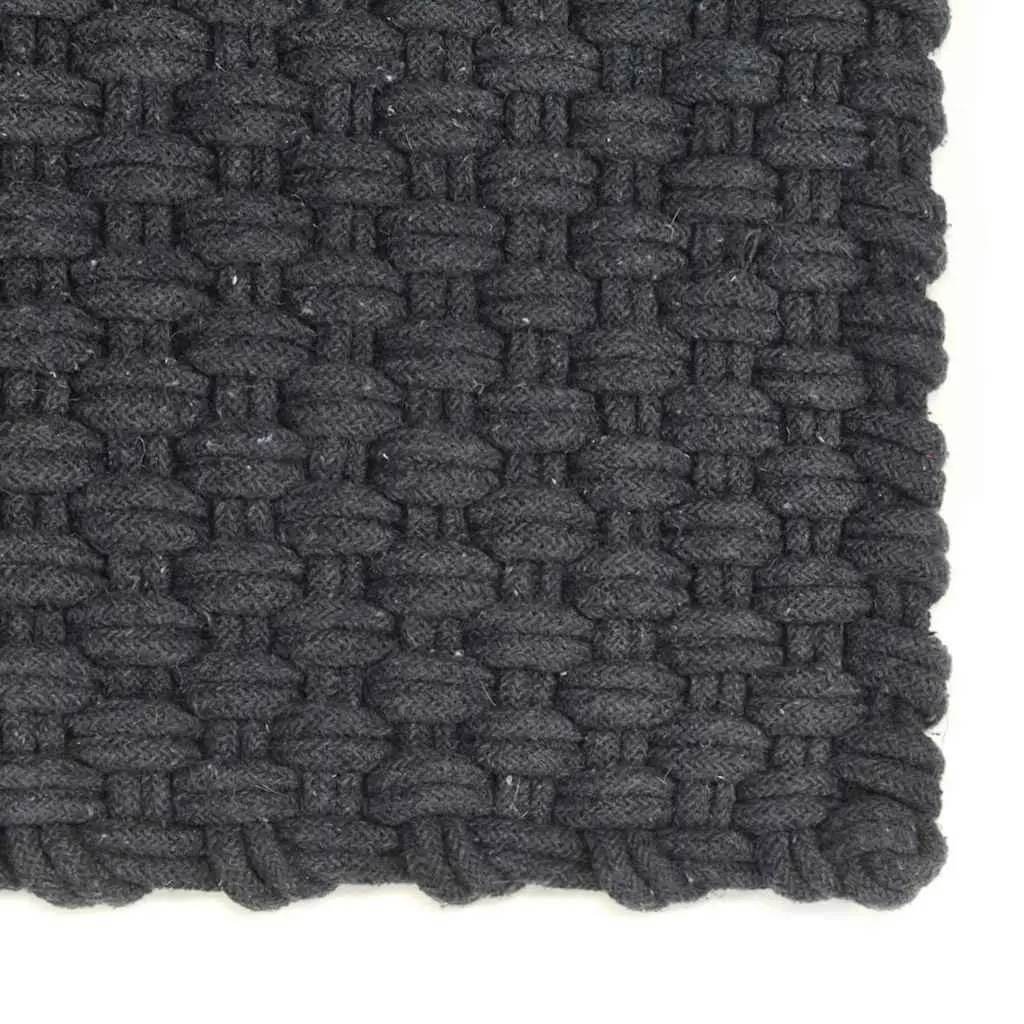 Cotton Rope Rug Rectangular Anthracite 80x160 cm