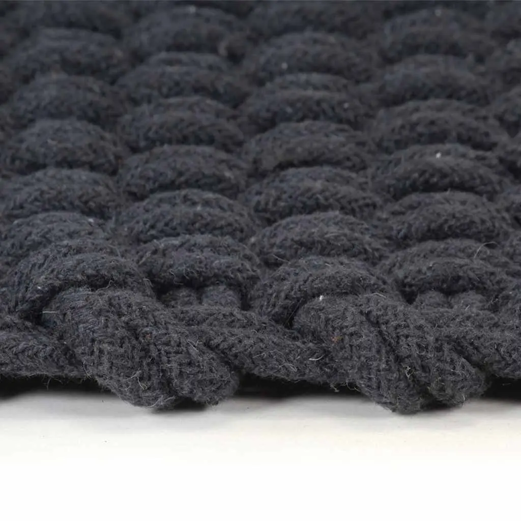 Cotton Rope Rug Rectangular Anthracite 80x160 cm