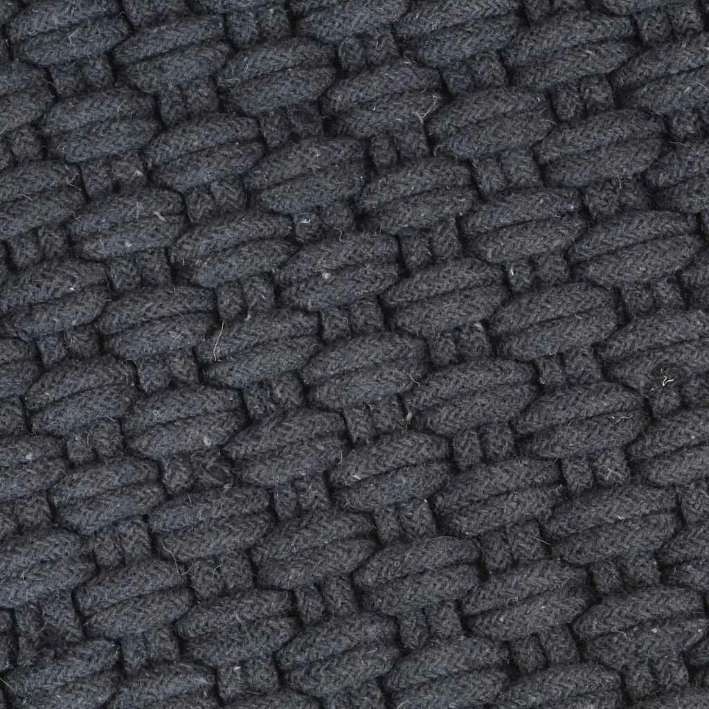 Cotton Rope Woven Rug Anthracite 160x230 cm