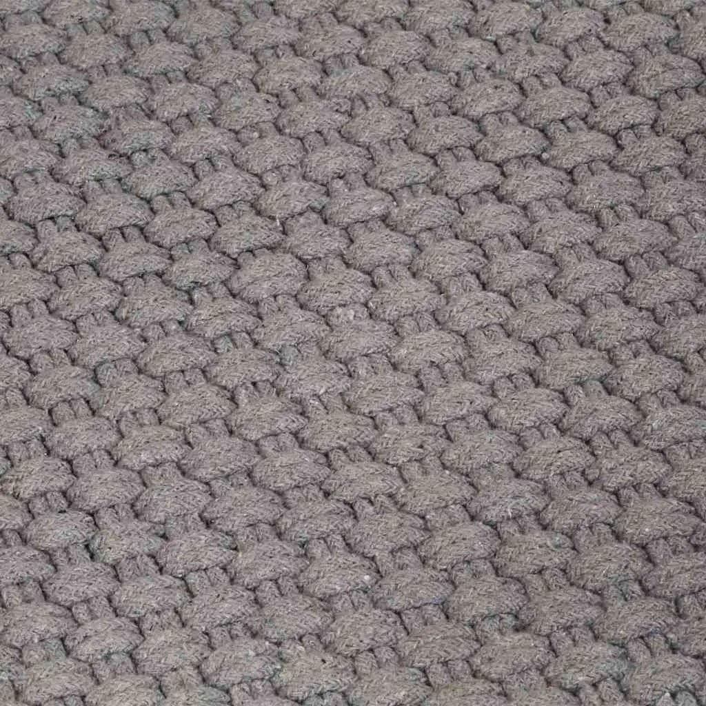 Cotton Rope Woven Rectangular Rug Grey 120x180 cm