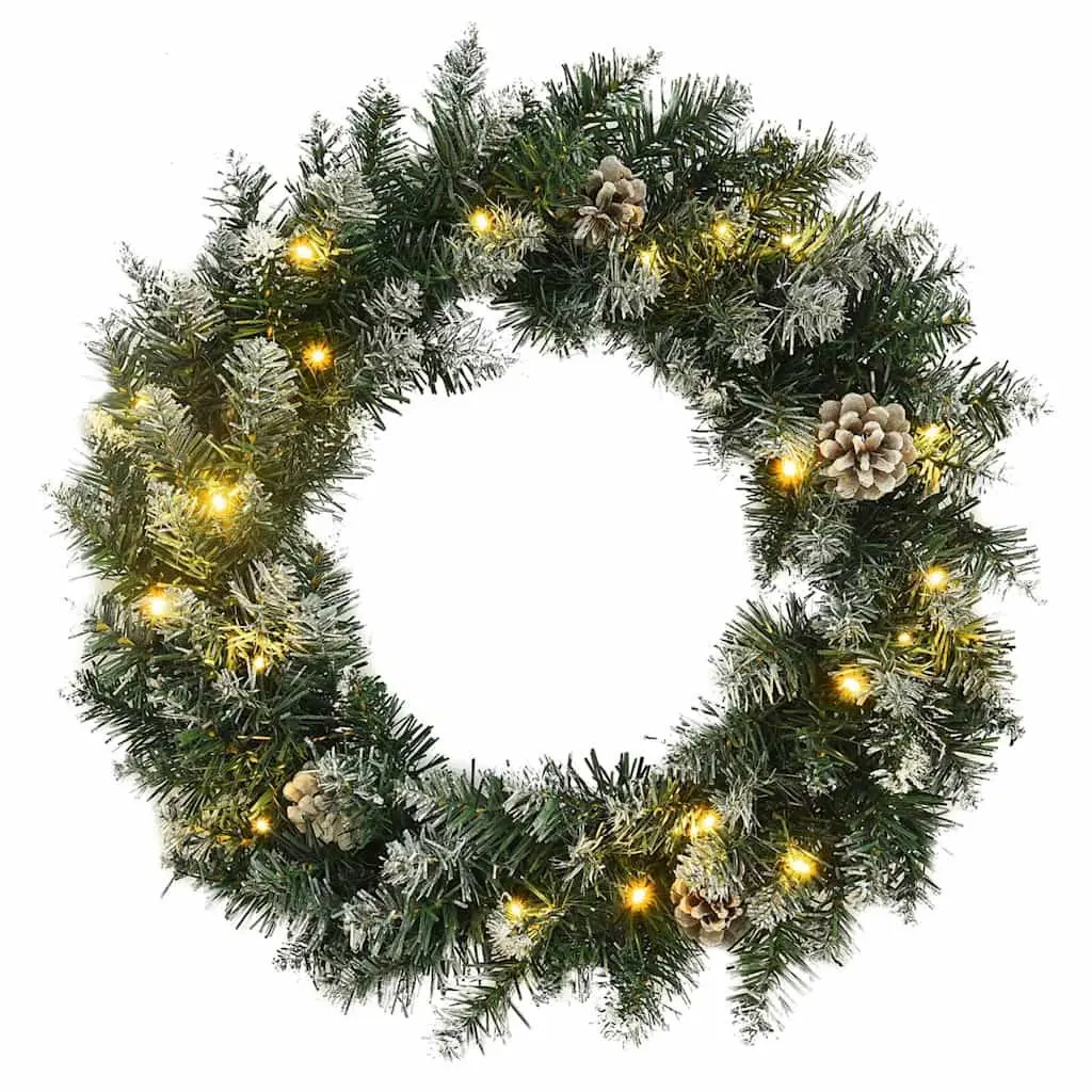 Christmas Wreath LED Lights 60cm Indoor Outdoor Holiday Decor