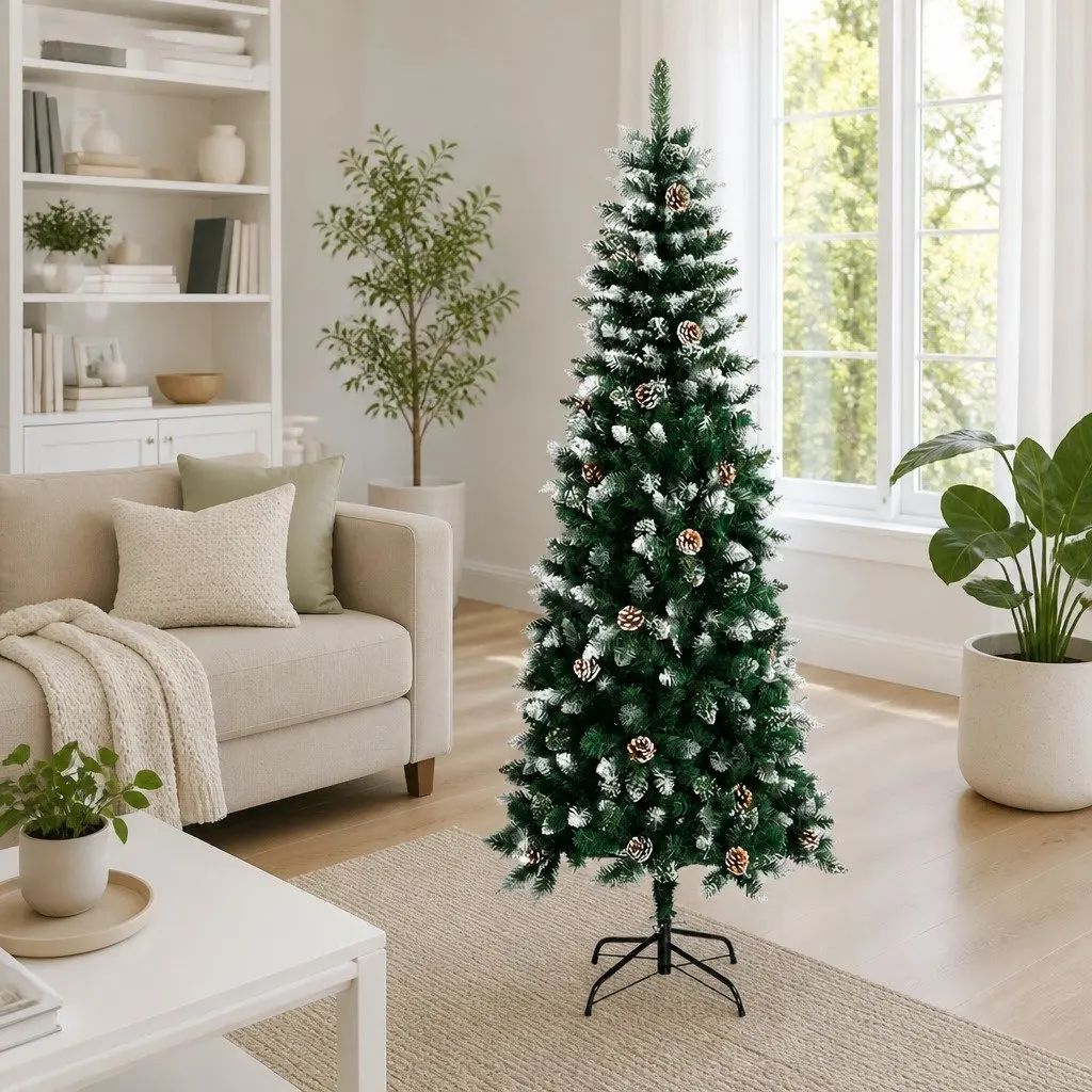 Artificial Christmas Tree Green 240cm PVC Hinged Branches
