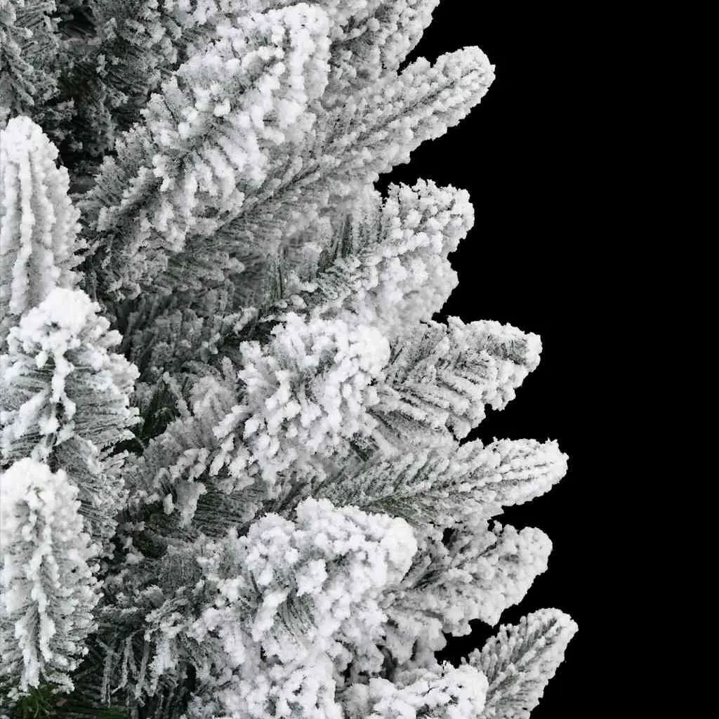 Artificial Christmas Tree Flocked White Snow 120cm Hinged Branches PVC PE
