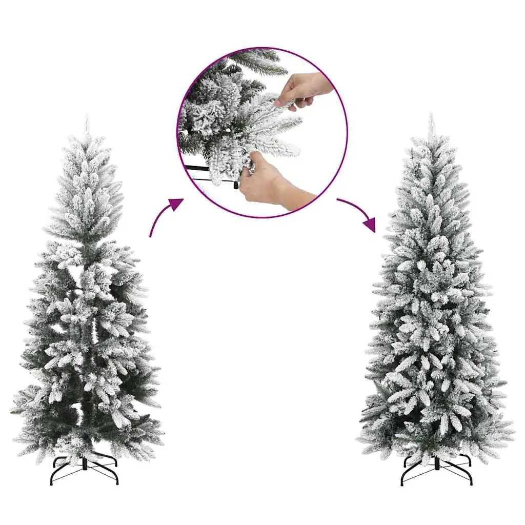 210cm White Flocked Christmas Tree