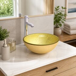 Your Perfect Gold Tempered Glass Sink Awaits