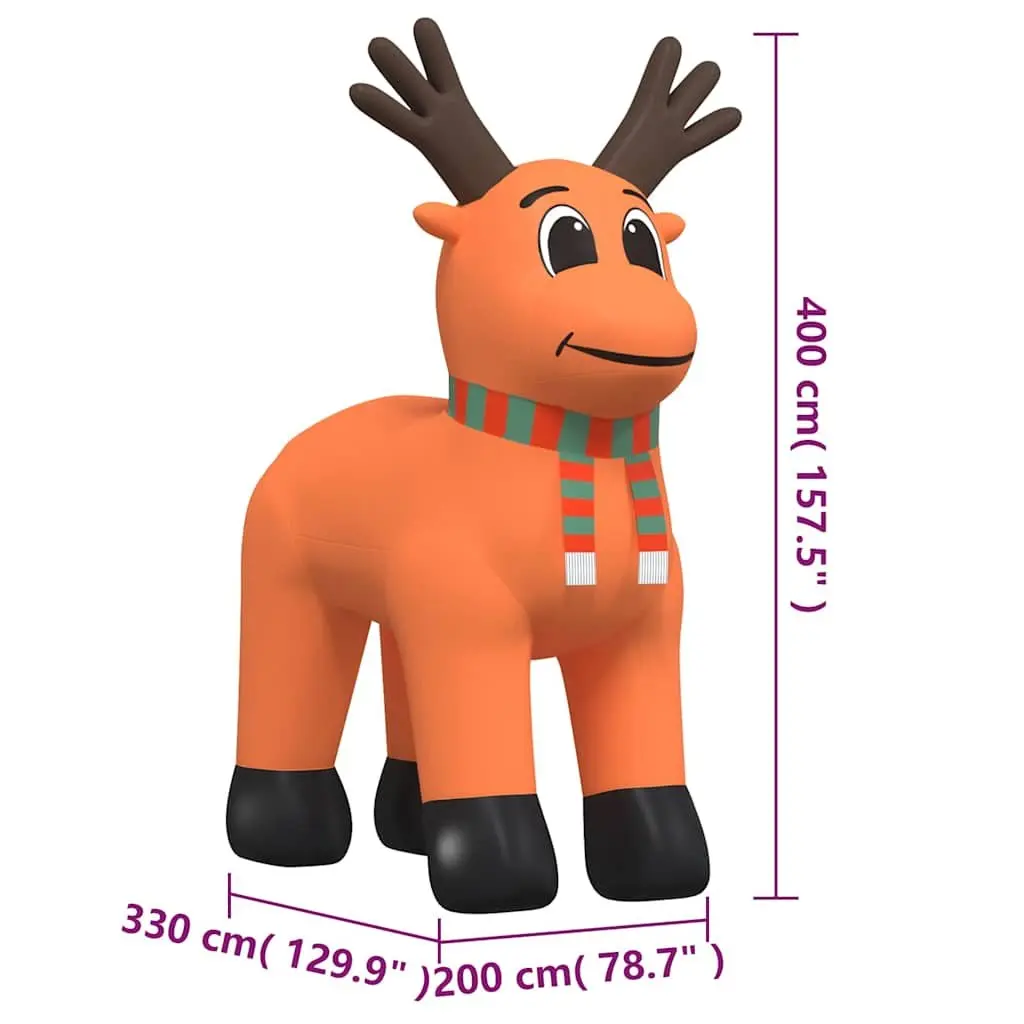 Christmas Inflatable Reindeer LED Lights 400cm Outdoor Yard Decoration