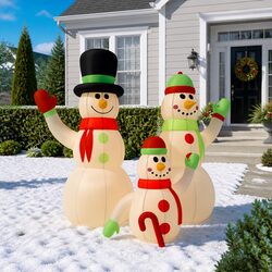 Your Friendly Inflatable Snowman Family for Christmas Cheer
