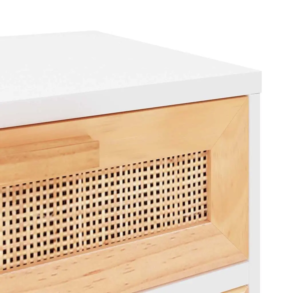 Bedside Cabinet with Rattan Weaving