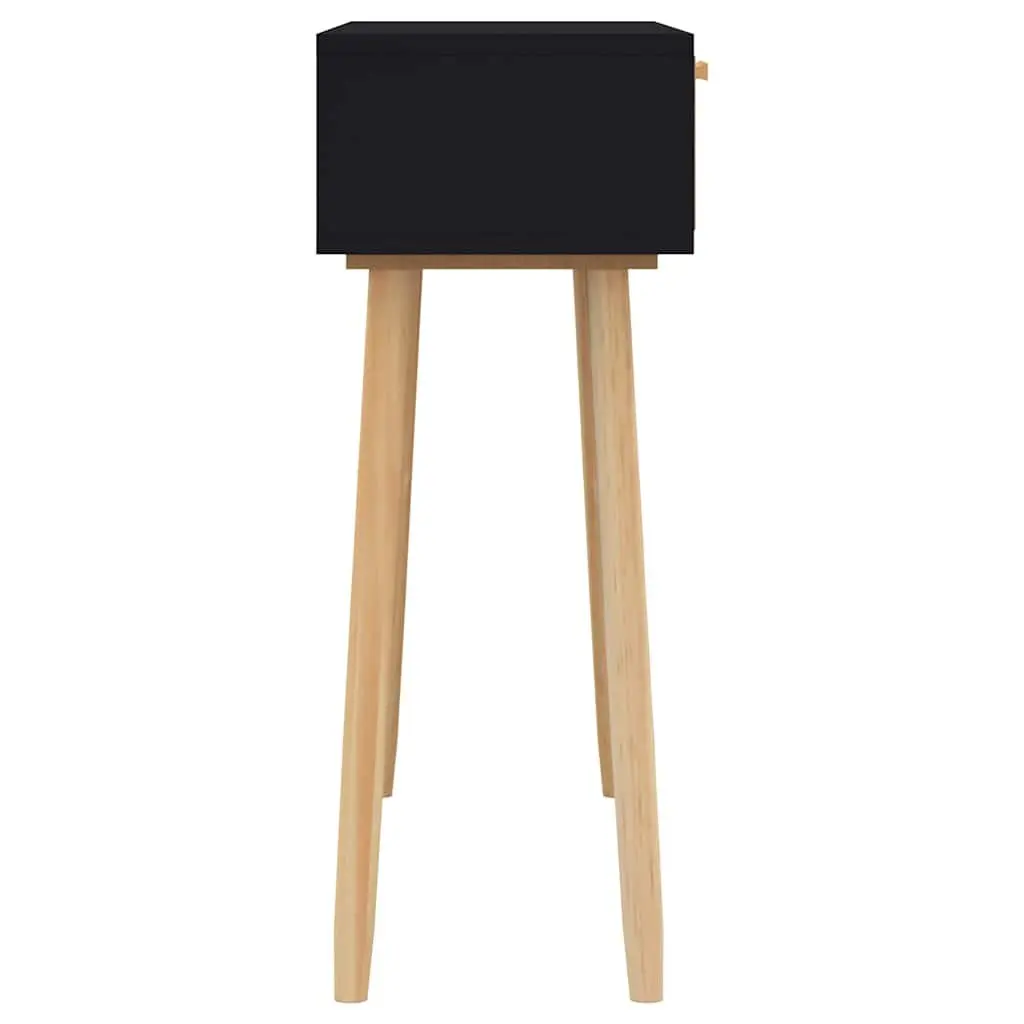 Console Table Black Rattan Weaving 80x30x75 cm