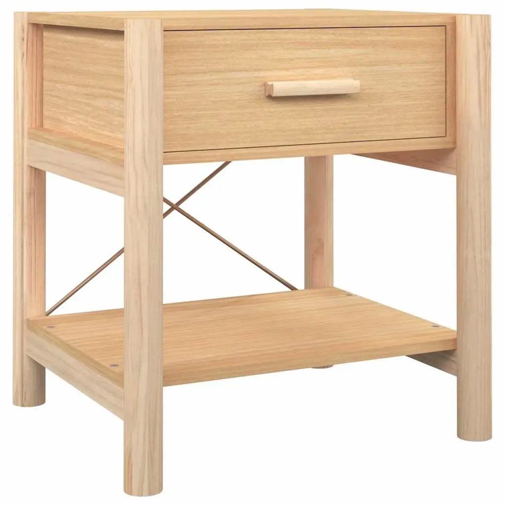 Bedside Tables Brown Engineered Wood Nightstand Cabinet Storage 2 Piece
