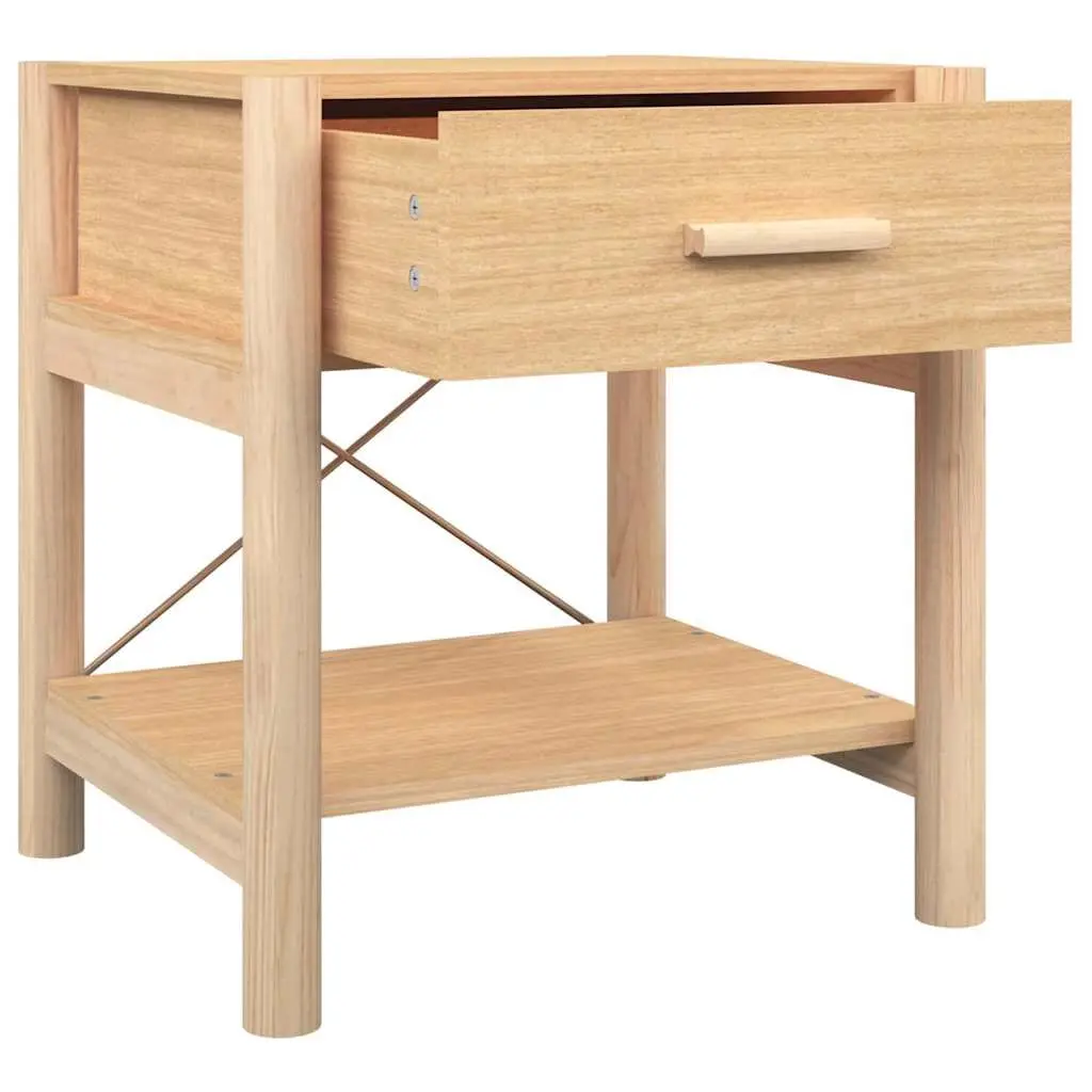 Bedside Tables Brown Engineered Wood Nightstand Cabinet Storage 2 Piece