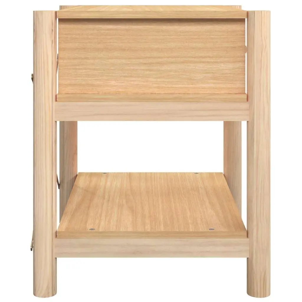 Bedside Tables Brown Engineered Wood Nightstand Cabinet Storage 2 Piece