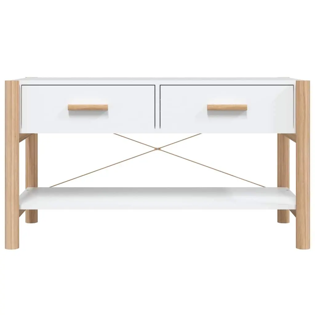 TV Cabinet White 82x38x45 cm Engineered Wood Storage Unit Stand Organiser