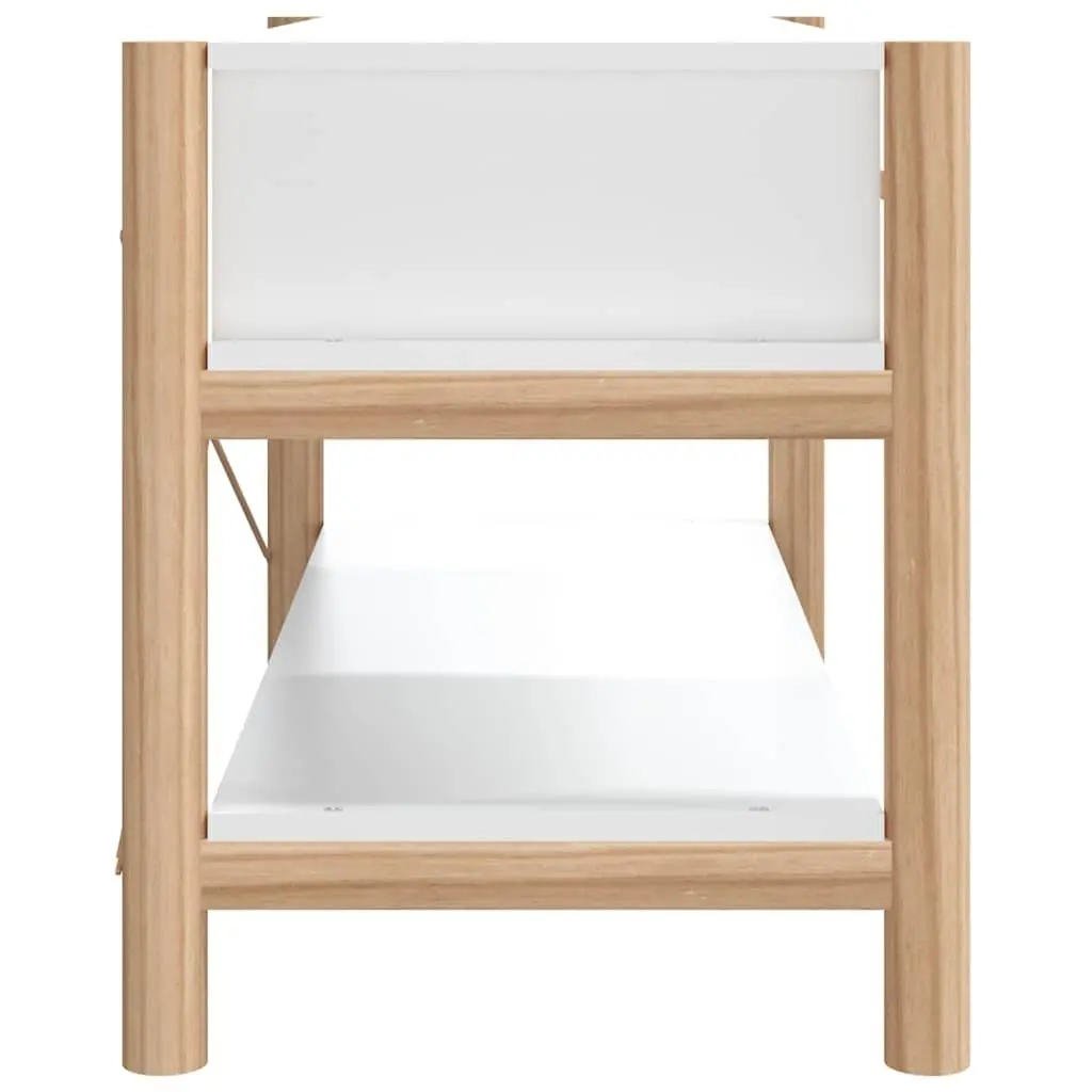 TV Cabinet White 82x38x45 cm Engineered Wood Storage Unit Stand Organiser