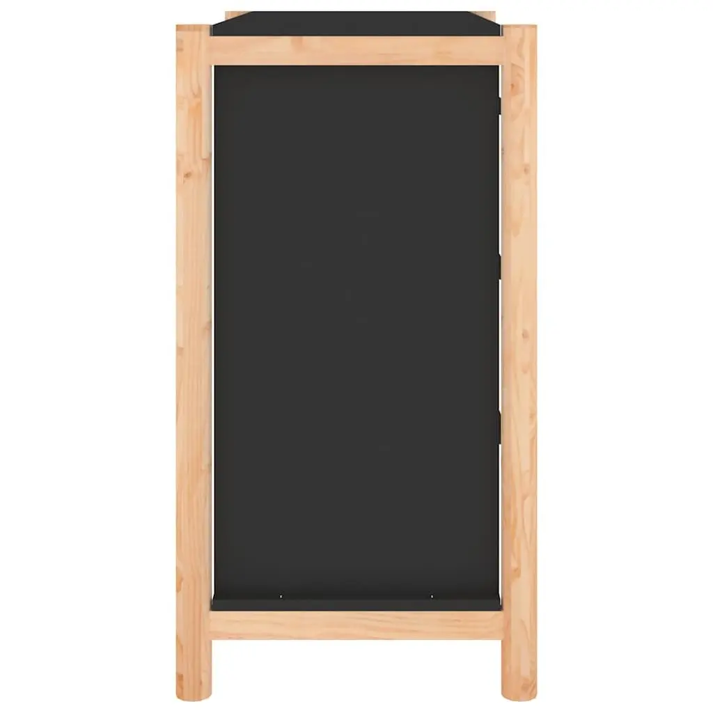 Sideboard Black Engineered Wood 62x38x70 cm Storage Cabinet