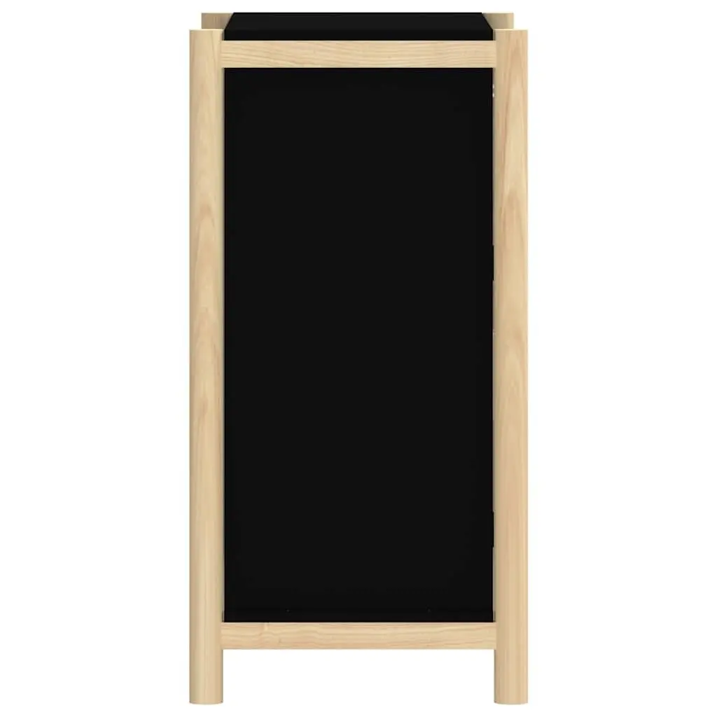 Sideboard Cabinet Black Engineered Wood 62x38x75cm Storage Buffet
