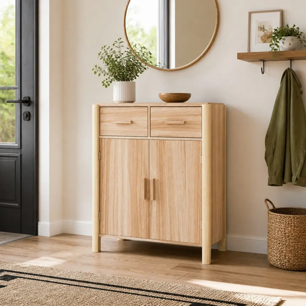 Sideboard Brown Engineered Wood 62x38x75cm Storage Cabinet Home Furniture