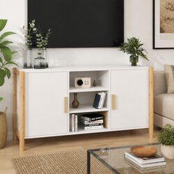Charming White Sideboard with Practical Storage Features