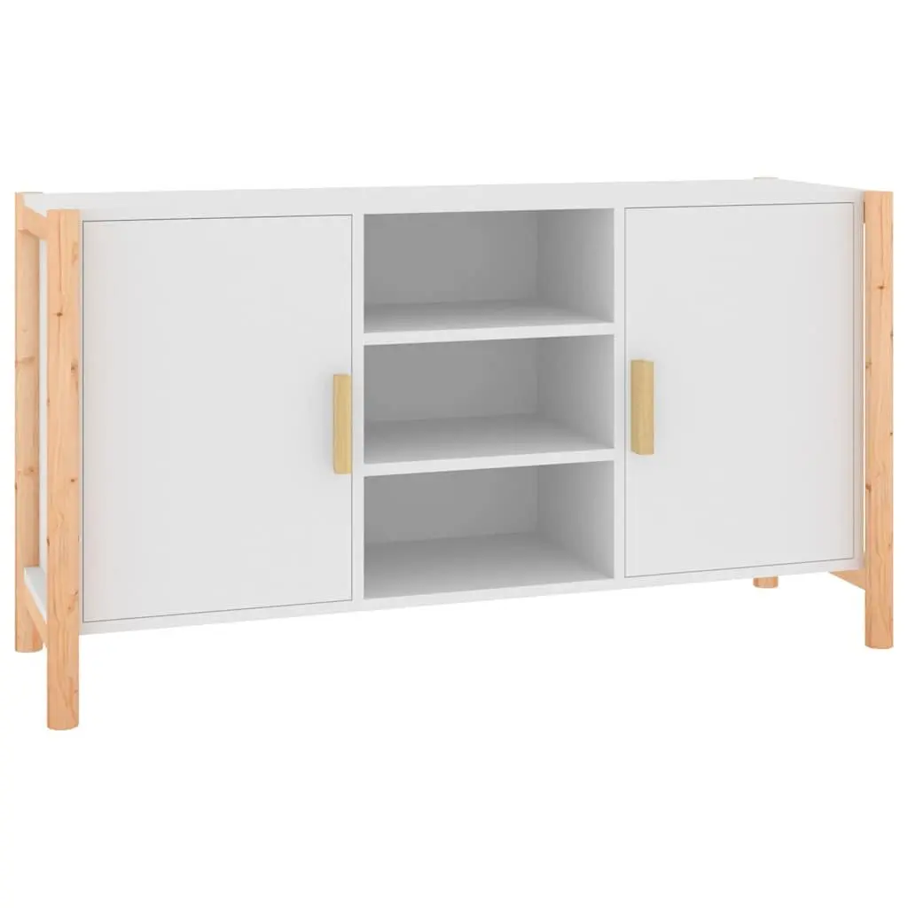Sideboard White Engineered Wood 107x38x60cm Storage Cabinet