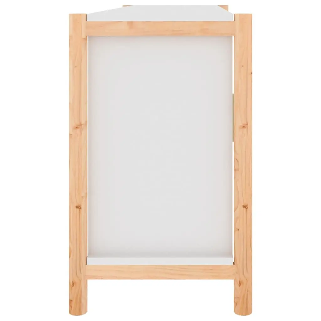 Sideboard White Engineered Wood 107x38x60cm Storage Cabinet