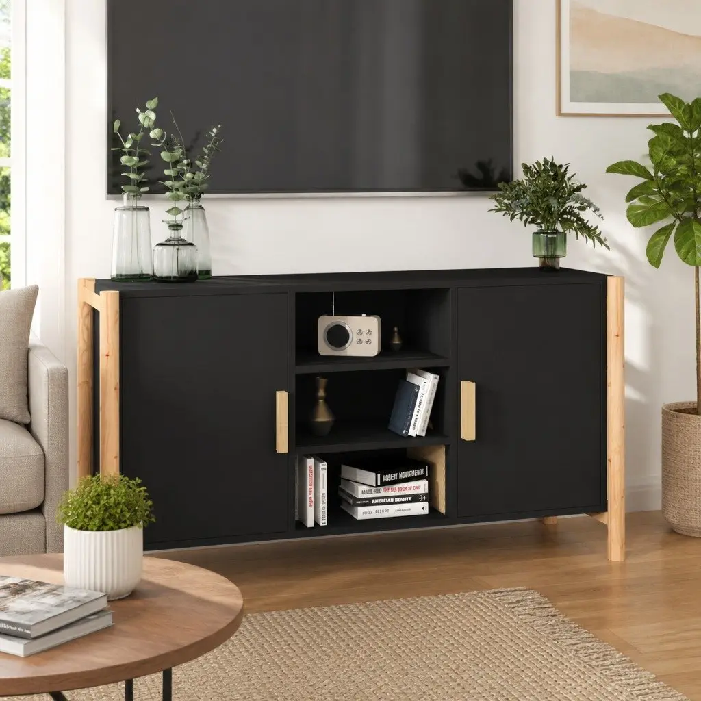 Black Sideboard for Storage Needs