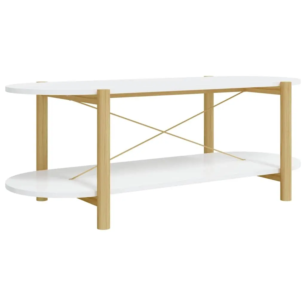 Coffee Table White Storage Side Table Living Room Furniture Accent Engineered