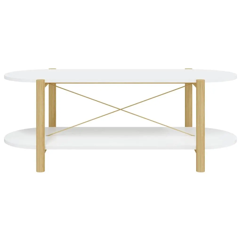 Coffee Table White Storage Side Table Living Room Furniture Accent Engineered