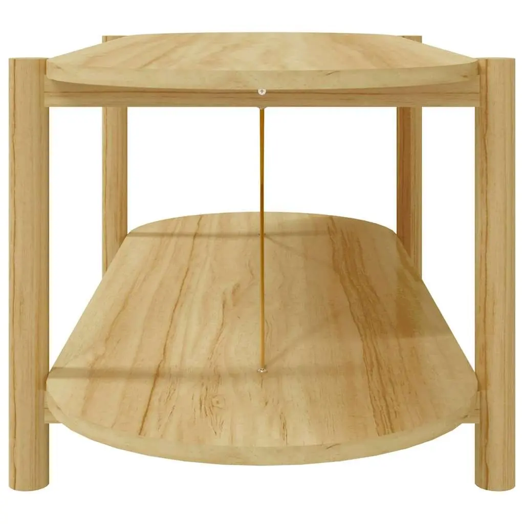 Coffee Table Engineered Wood Brown 110x48x40 cm Storage Side Table