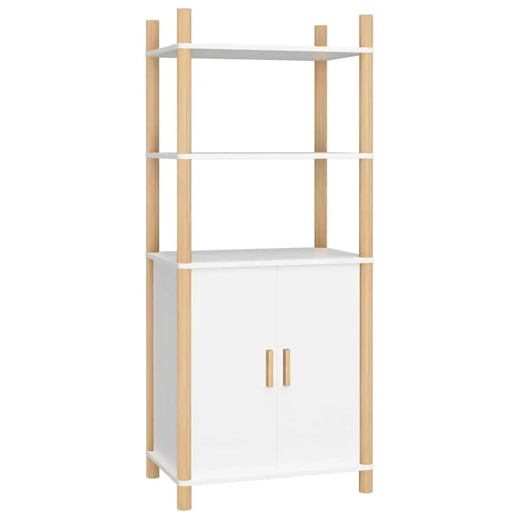 Highboard White Storage Cabinet Engineered Wood 60x40x141 cm