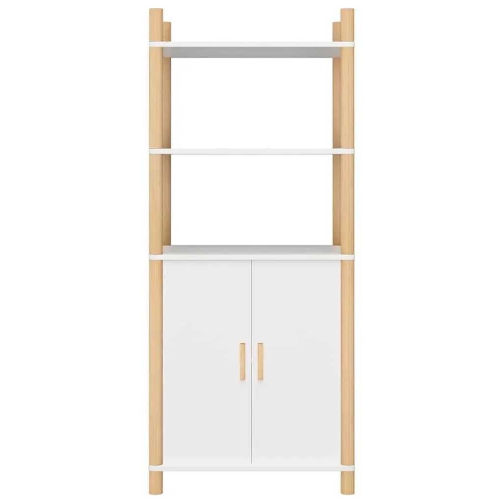 Highboard White Storage Cabinet Engineered Wood 60x40x141 cm
