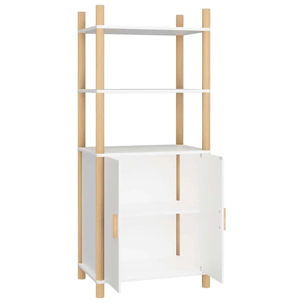 Highboard White Storage Cabinet Engineered Wood 60x40x141 cm