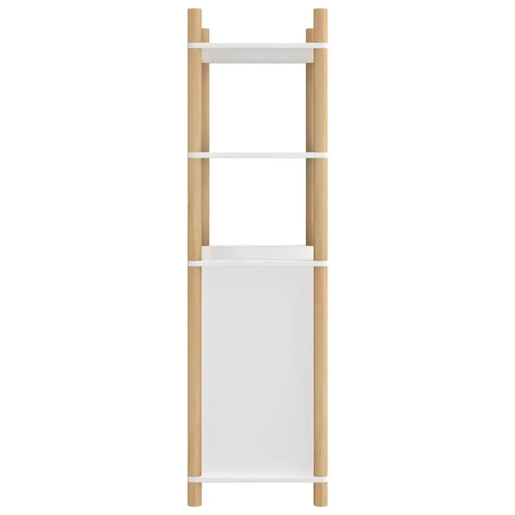 Highboard White Storage Cabinet Engineered Wood 60x40x141 cm