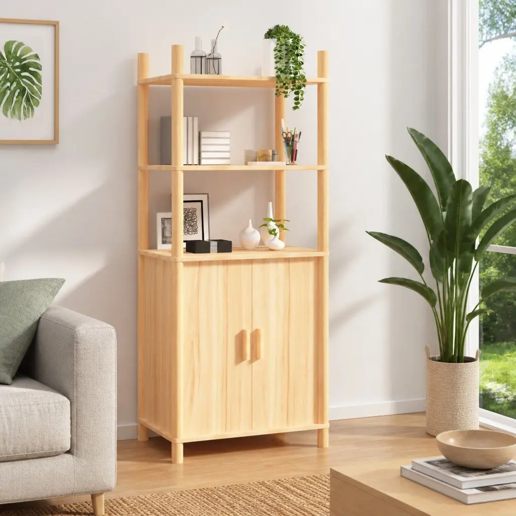 Highboard Storage Cabinet Engineered Wood Brown 60x40x141cm